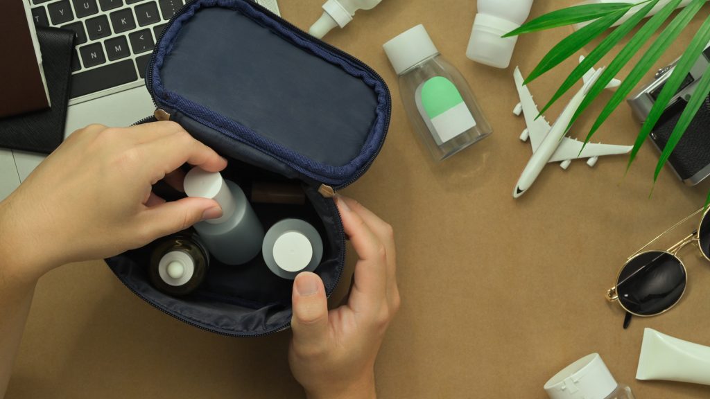 toiletries for plane trip